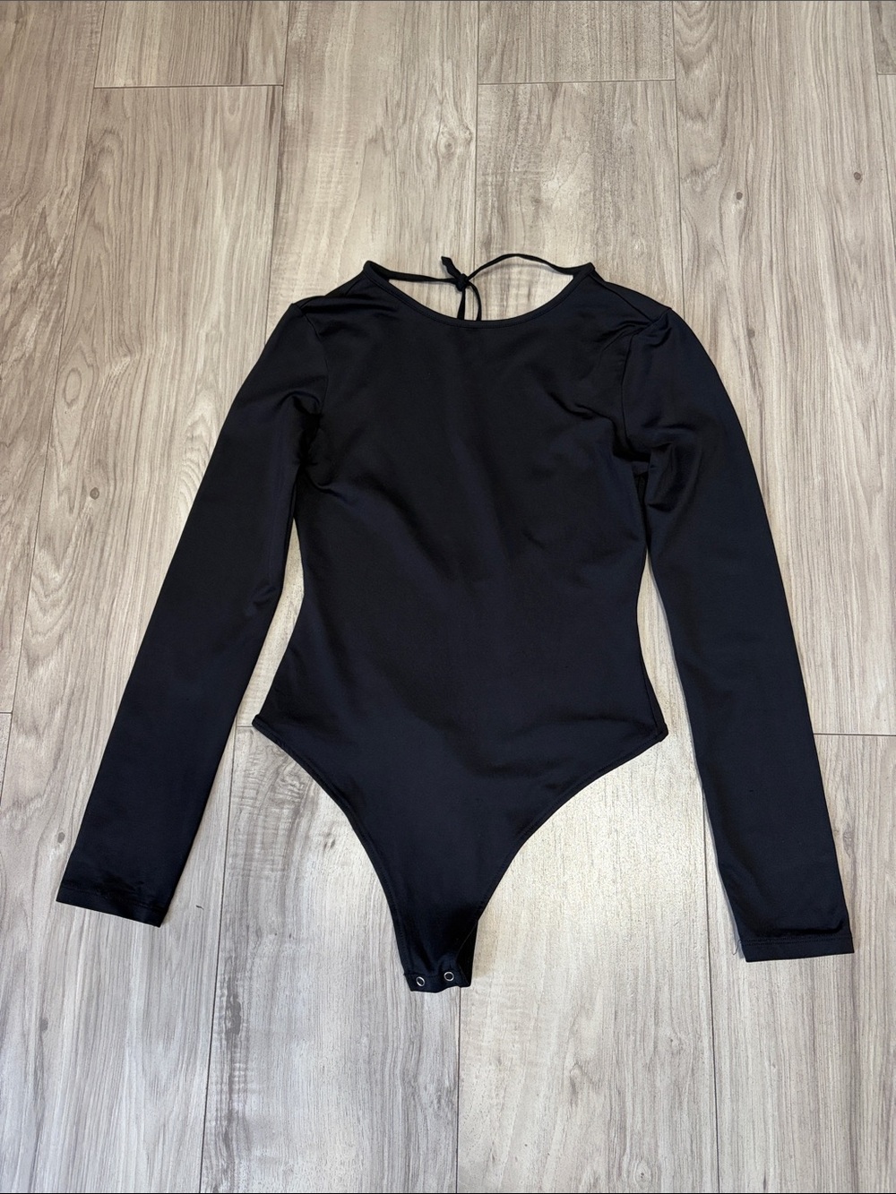 Bershka Black Long-Sleeve women One-Piece Bodysuit